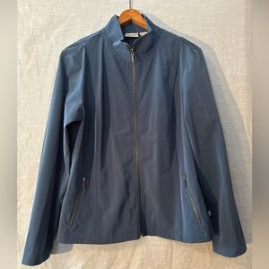 Zenergy By Chico’s Lightweight Jacket Long Sleeve Zippered Blue Women’s Sz 1